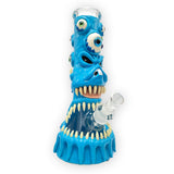 3D "Glow in the Dark" Monster Bong - 32 cm Hand-Painted Thick Glass Waterpipe - Various Colours