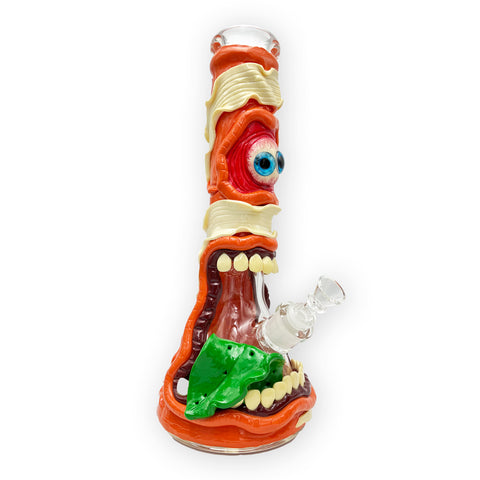 3D Monster Bong - 32 cm Hand Painted Thick Glass Waterpipe