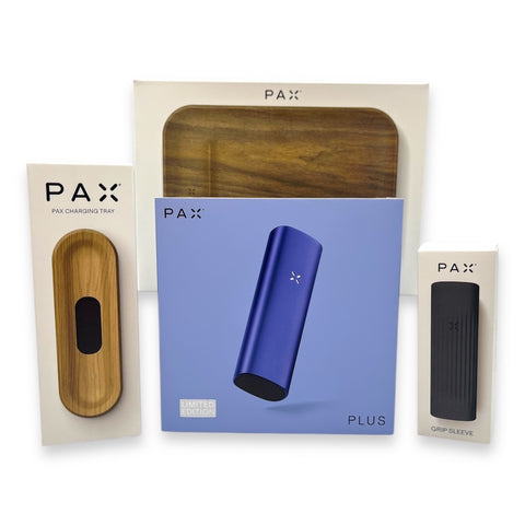 PAX PLUS Herb Vaporizer - Periwinkle - EXTRAS BUNDLE Complete Kit - James Goldcrown