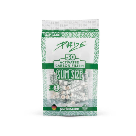 Purize - Slim Size 7mm - Pack of 50 Activated Charcoal Filters