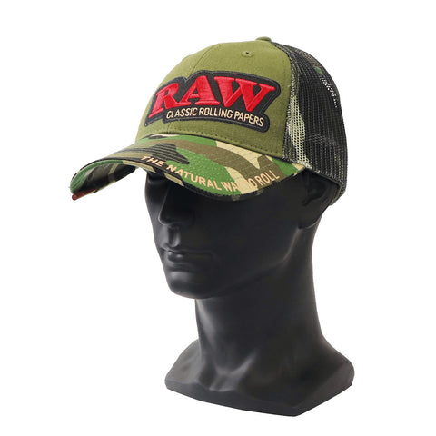 RAW Trucker Hat - Camo with Poker