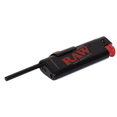 RAW - Phoenix Lighter with Wind Guard & Poker - Black & Red