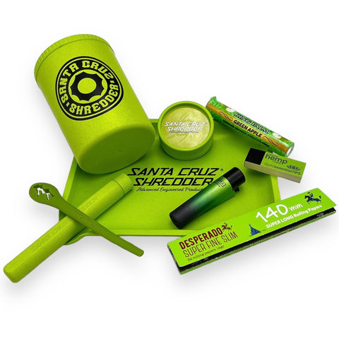 Santa Cruz Shredder - Lime Green - Combo Rolling Kit Package