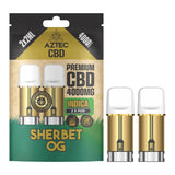 Aztec CBD 2 x Spare Vape Pods - 2 x 2000mg CBD