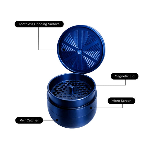 V Syndicate - Gridlock Toothless 4-Part Large 70mm Metal  Grinder