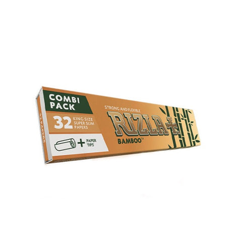 Rizla - Bamboo King Size Slim Rolling Papers - Combi Pack with Tips