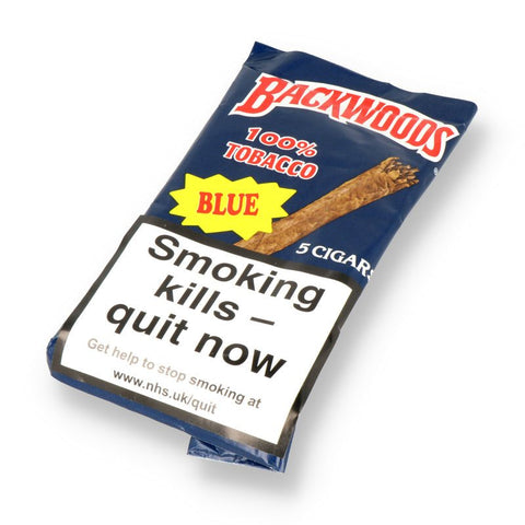 Backwoods - Blue - Tobacco Blunt Wraps x 5 (Fresh Vanilla)