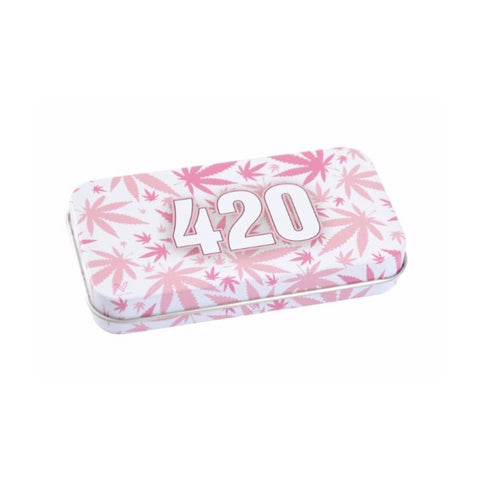 pink tobacco tin Pansy 2oz Gold Tin, Sweet Box ,Ladies Pocket Tin, or pocket and keep your essentials locked down pink tobacco tin Pink Croc