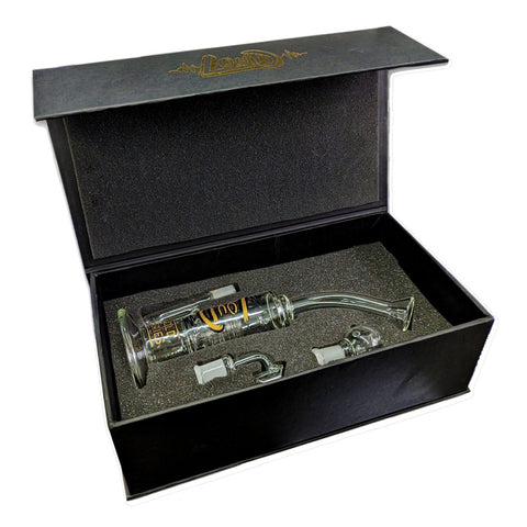 25cm - LOUD Glass Percolator Recycler Waterpipe Gift Set - Gold Series