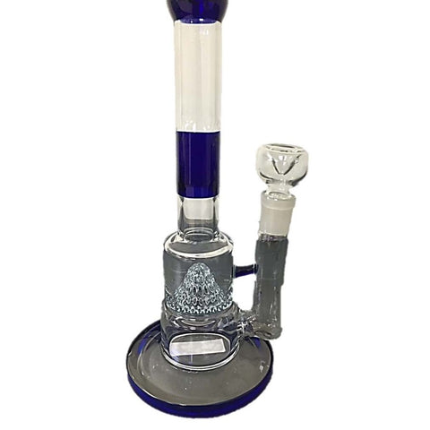 26cm Waterpipe Glass Bong - Showerhead Dome Percolator - GB4505