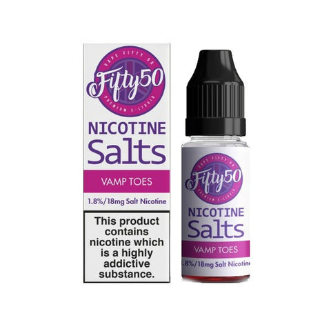 SALE!!! Fifty 50 Nicotine Salts 18mg E-Liquid 10ml