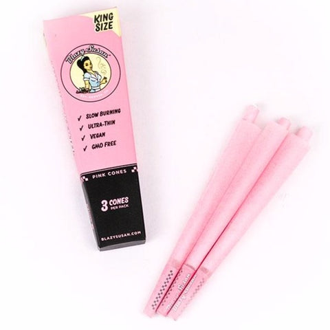 Blazy Susan - King Size - Pink Pre-Rolled Cones - Pack of 3