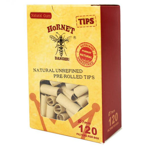 Hornet - Unbleached Hemp Pre-Rolled Tips – Box of 120