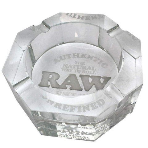 RAW® Crystal Glass Ashtray 1" x 5.25" Diameter