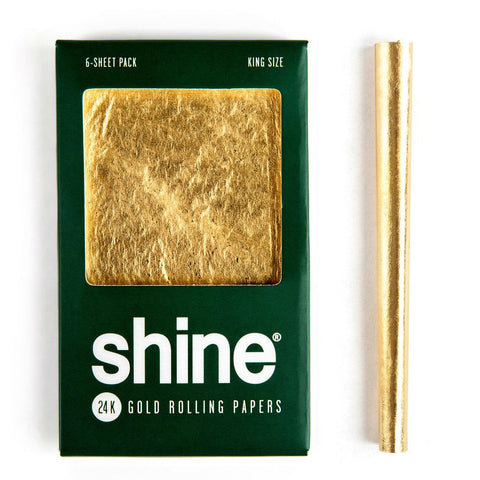 Shine 24K Gold - King Size Blunt Papers - 6 Sheet Pack