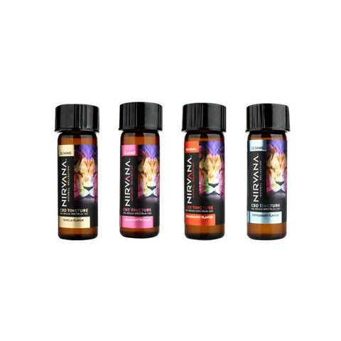 Nirvana - Natural Relaxation 132mg CBD Oil - 4 x 2ml Dram Selection Pack