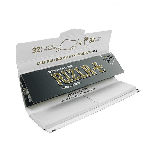 Rizla - Silver Kingsize Slim Papers Combi Pack