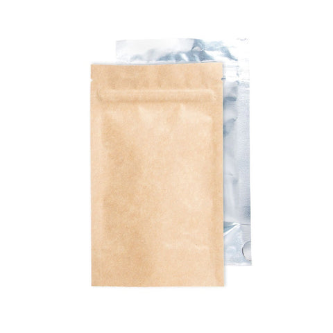 Mylar Barrier Bags Kraft/Clear 1/4oz - 10 Bags