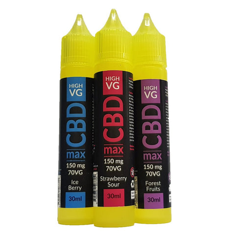 SALE!! CBD Max - High VG 150mg CBD E-Liquid 30ml