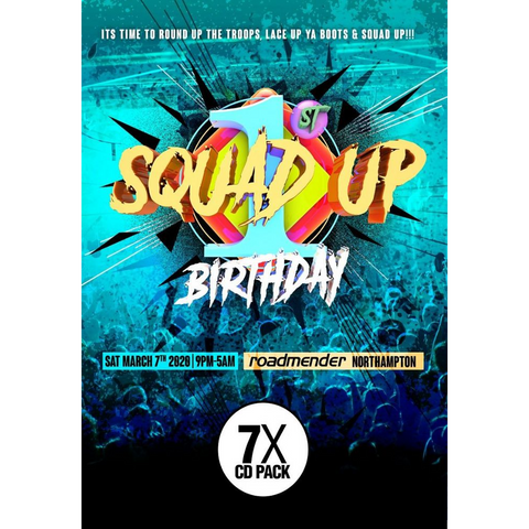 Squad Up - 1st Birthday Bash 7 x CD Pack (DNB)