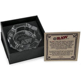 RAW® Crystal Glass Ashtray 1" x 5.25" Diameter