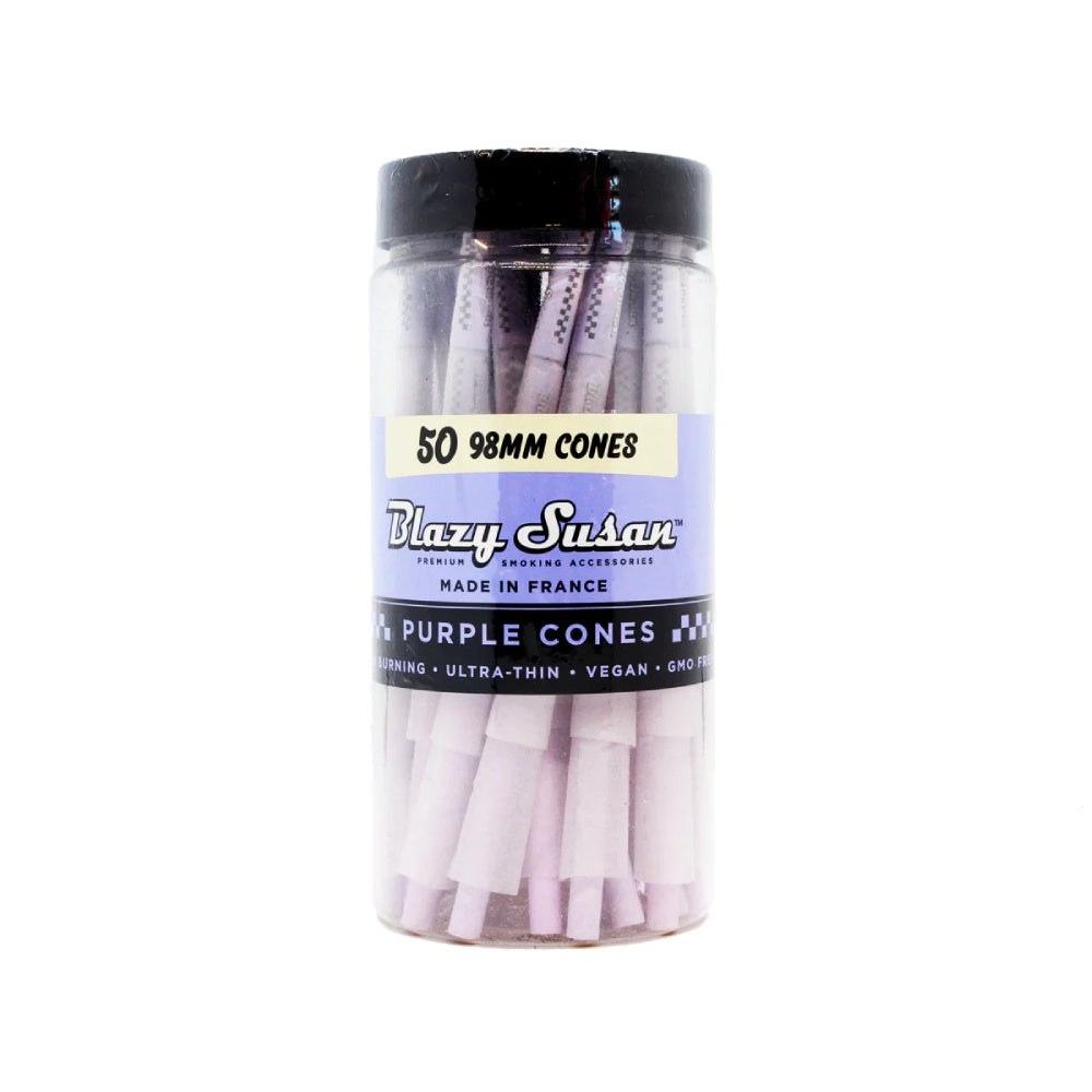 Blazy Susan - Purple Pre-Rolled Cones - Tub of 50 – The JuicyJoint