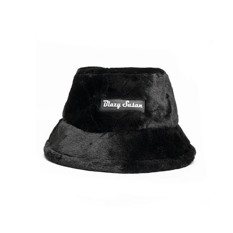 Blazy Susan - Fuzzy Bucket Hat - Black