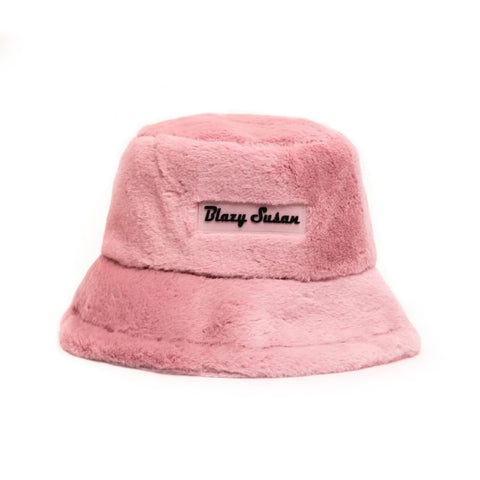 Blazy Susan - Fuzzy Bucket Hat - Pink