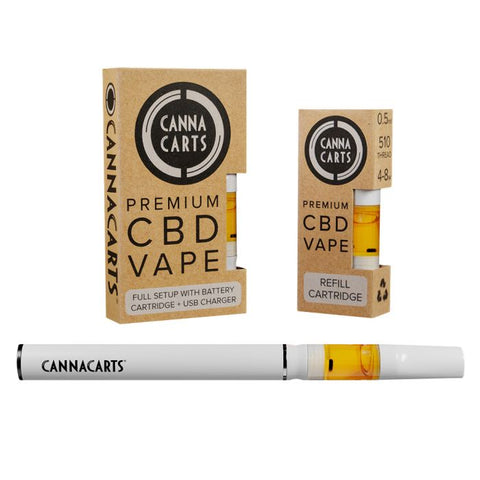 Canna Carts - CBD, CBG & Terpene Infused Distillate - Vape Cartridge Kit