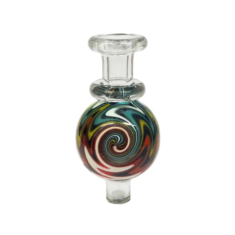 Chongz "I'm Free" Large  Glass Carb Cap - Swirly Coloured