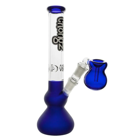 Chongz - 24cm "Blue Steel" Waterpipe Bong with Ice Pinch & Ash Catcher