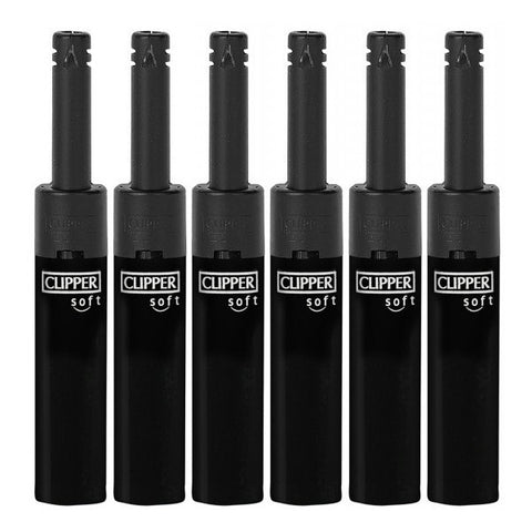 Clipper Soft - Mini Tube Pipe & Bong Lighter - Black Soft Touch