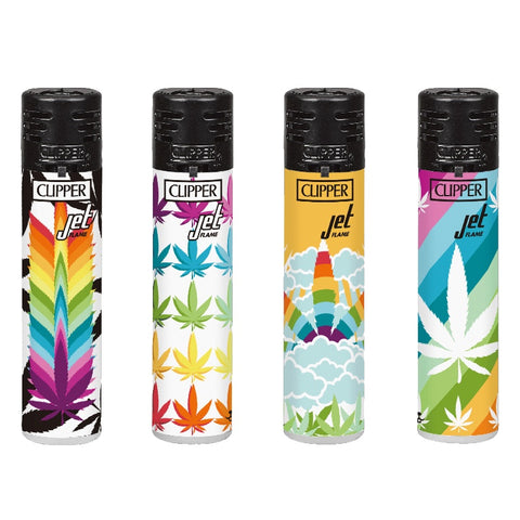 Clipper - Jet Flame Lighter - Rainbow Weed