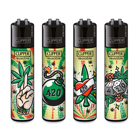 Clipper Lighter - 420 Tattoo