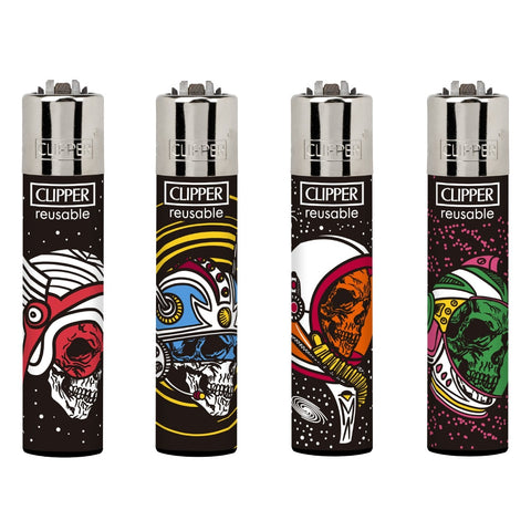 Clipper Lighter - Astro Skulls 1