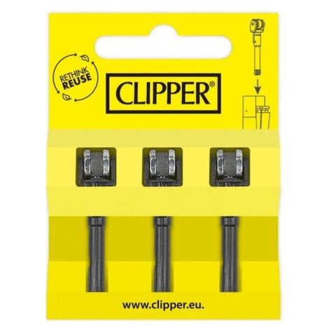 Clipper Lighters - Flint Stem System - 3pcs