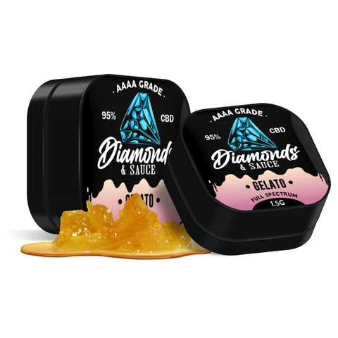 Diamonds and Sauce 1425mg CBD - 95% Full Spectrum 1.5g CBD Extract