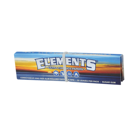 Elements - Connoisseur King Size Rice Papers with Tips