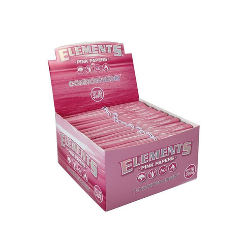 Elements Pink - Connoisseur Kingsize Slim - Rolling Papers - Box of 24