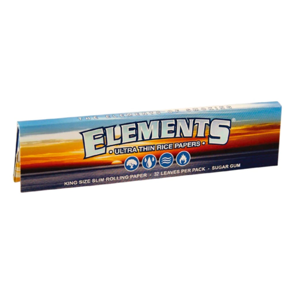 Elements - Kingsize Slim Ultra Thin - Rice Rolling Papers - Box of 50 ...
