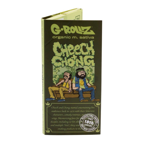 G-ROLLZ - Organic Medicago Sativa King Size Rolling Papers & Tray - Cheech & Chong