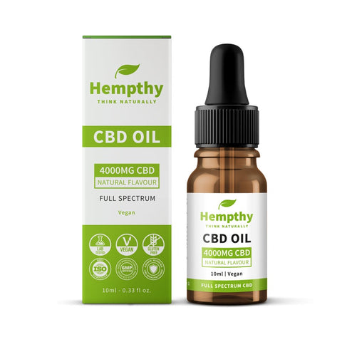 Hempthy Natural Flavour - 4000mg Full Spectrum - 40% CBD Oil 10ml