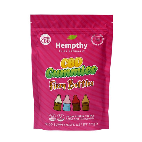 Hempthy 300mg CBD - Gummies Fizzy Cola Bottles 30pcs