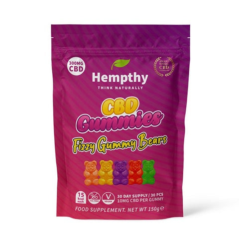 Hempthy 300mg CBD - Gummies Fizzy Gummy Bears 30pcs