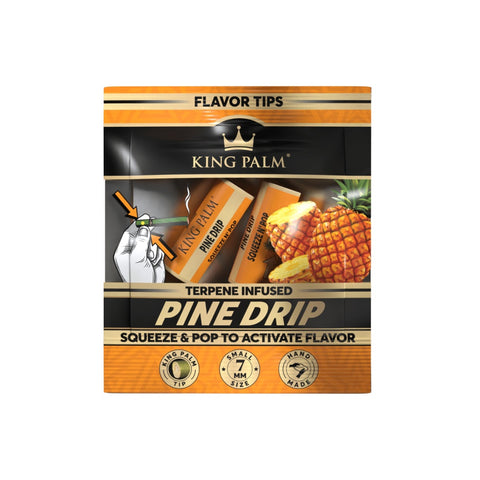 King Palm - Terpene Infused Organic Corn Husk Tips - Pine Drip - Pack of 2