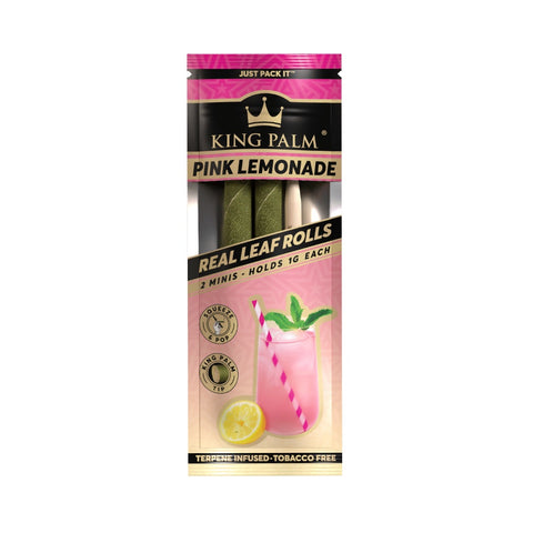 King Palm - Pink Lemonade - Terpene Infused Palm Leaf Blunts - Mini Pack of 2