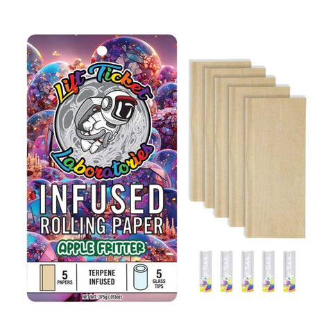 Lift Tickets - Terpene Infused Rolling Papers with Glass Tips - Apple Fritter