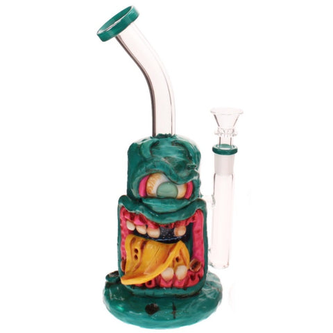 Monster Series Bong D - 26cm Glass 3D Resin Waterpipe - 2 Colours