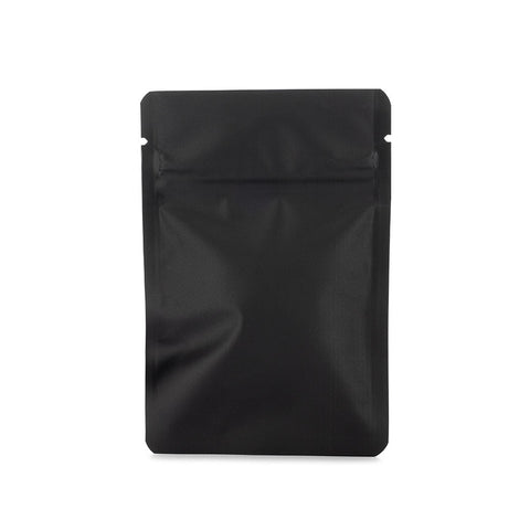 3.5g Mylar Bags x 30 - Matte Black / Clear Front