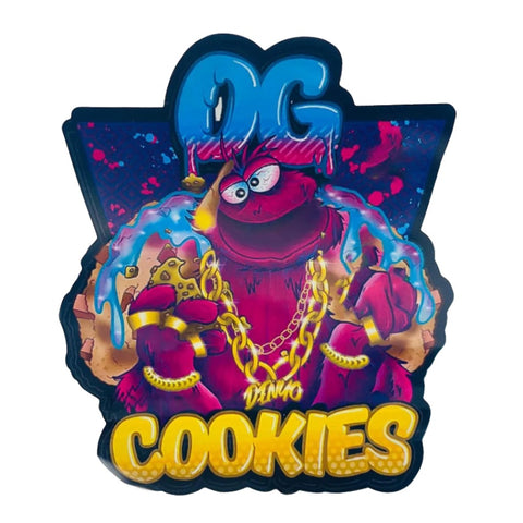 OG Cookies - Custom Shape Mylar Bags - 13cm x 15.8cm - Pack of 8